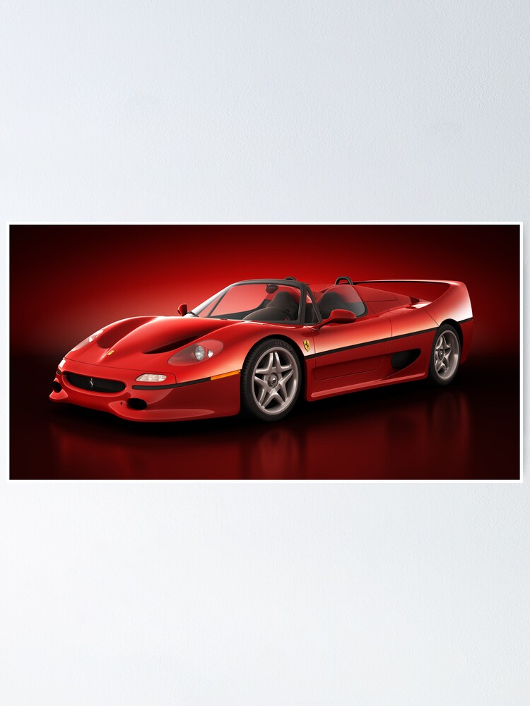 Red Ferrari Luxury Sports Car Modern Poster – Aesthetic Wall Decor