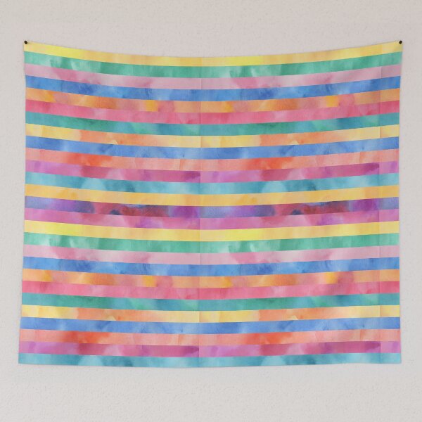 Item preview, watercolor, multicolor, stripes, rainbow, abstract designed and sold by bertiescrochu.