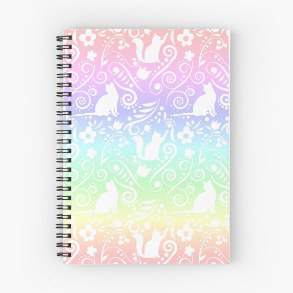 Item preview, Cat and Flowers - Pastel Rainbow RS designed and sold by CreativityRoams.