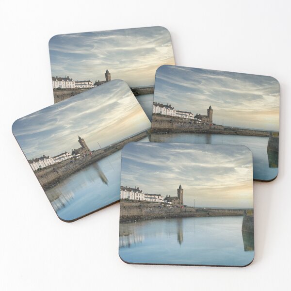 Item preview, Porthleven  Cornwall Clock tower at sunset,Porthleven Harbour  designed and sold by kathleenjean.