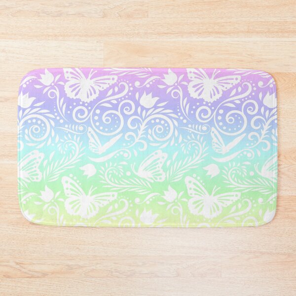 Item preview, Butterfly and Flower - Pastel Rainbow RS designed and sold by CreativityRoams.