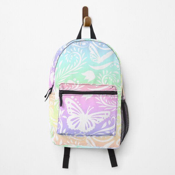 Item preview, Butterfly and Flower - Pastel Rainbow RS designed and sold by CreativityRoams.