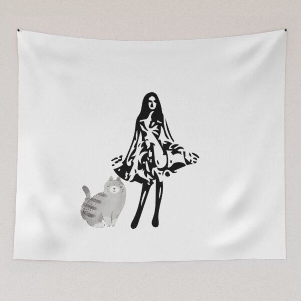 Item preview, Fashionista with Cat  designed and sold by Hautefort.