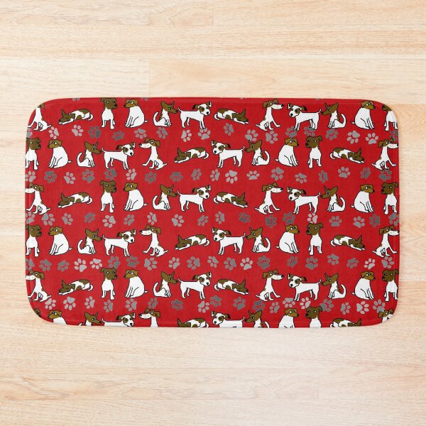Item preview, Funny Jack Russell Terrier Cartoon Pattern Red designed and sold by jaggerstudios.