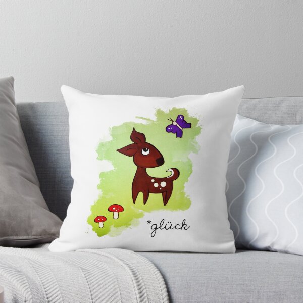 Item preview, Deer and butterfly *glück designed and sold by cate-rocket.