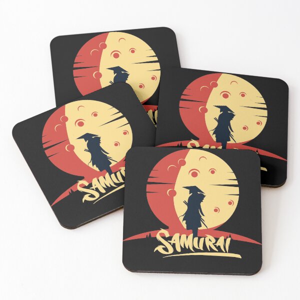 Item preview, Silhouette of A Samurai with Moon Background designed and sold by Dewirumbaina.