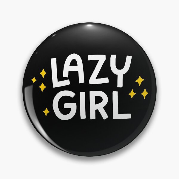 Item preview, Lazy Girl Hand-Lettered (White) designed and sold by BirdShapes.