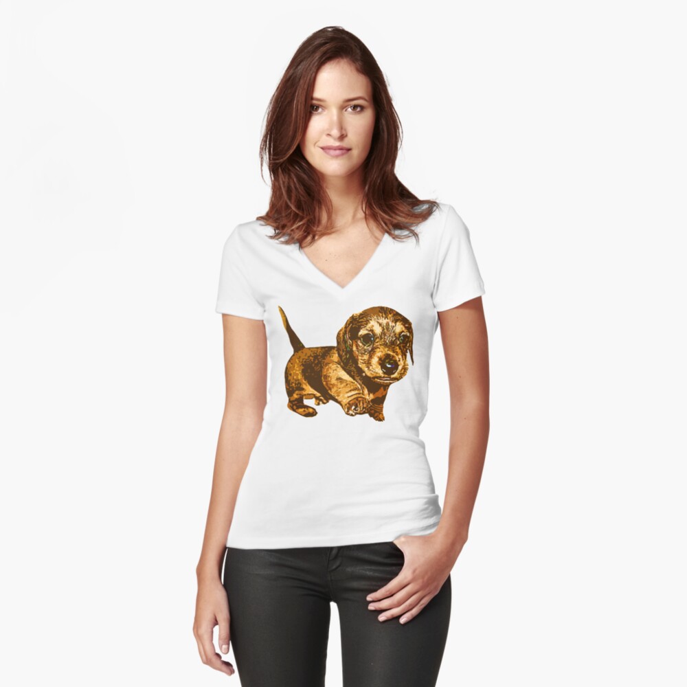 Item preview, Fitted V-Neck T-Shirt designed and sold by CanisPicta.
