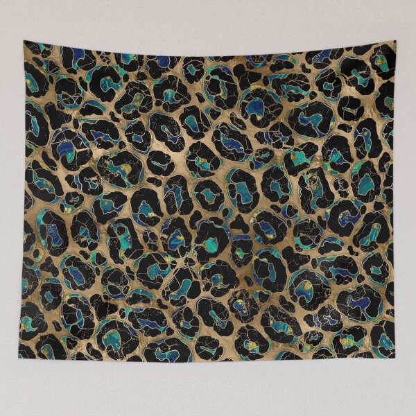 Item preview, Leopard Faux Fur Texture Marble and gold designed and sold by k9printart.