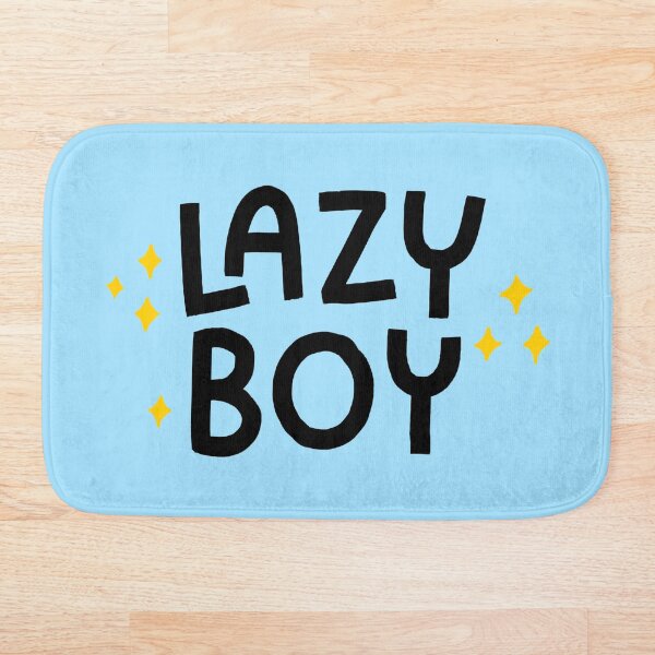 Artikelvorschau, Lazy Boy handbeschriftet (schwarz) entworfen und verkauft von BirdShapes.