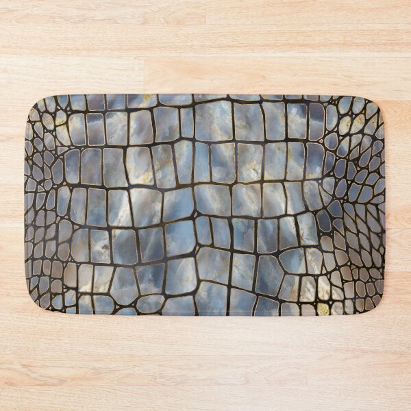 Item preview, Faux Crocodile texture marble and gold designed and sold by k9printart.