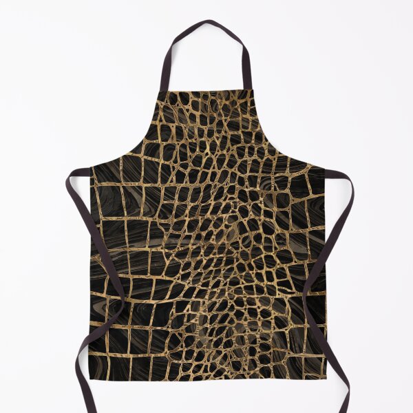 Item preview, Faux Crocodile Black Liquid Marble and gold  designed and sold by k9printart.