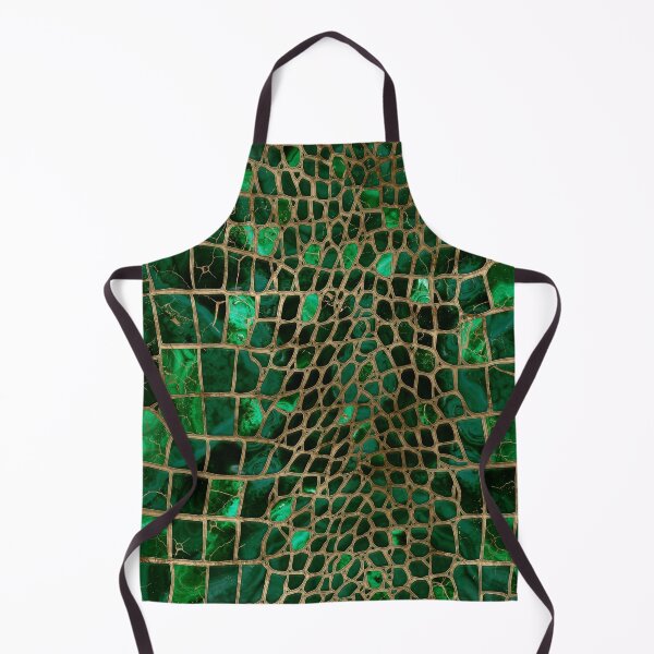 Item preview, Faux Crocodile texture Malachite and gold designed and sold by k9printart.