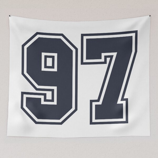 Item preview, 97 Sports Number Ninety-Seven designed and sold by HelloFromAja.