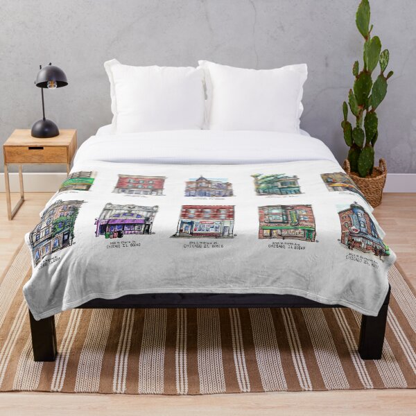 Chicago Small Buildings Series 1 Throw Blanket