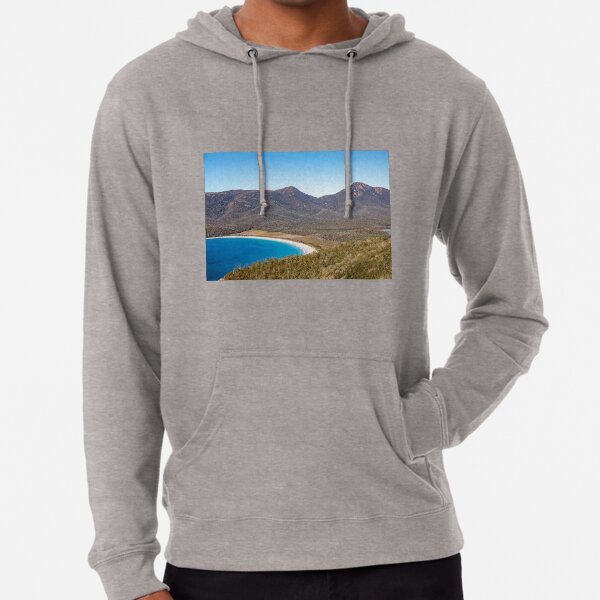 Wineglass Bay beach Tasmania Australia Lightweight Hoodie