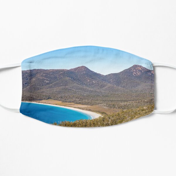 Wineglass Bay beach Tasmania Australia Flat Mask