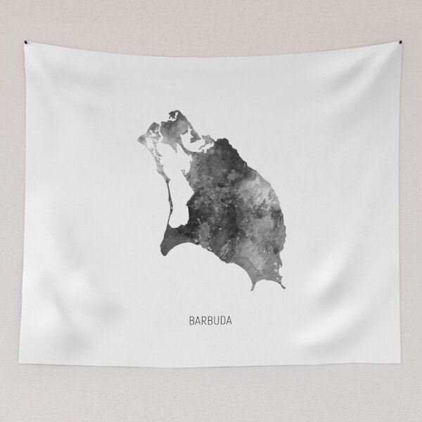 Item preview, Barbuda Watercolor Map designed and sold by ArtPrints.