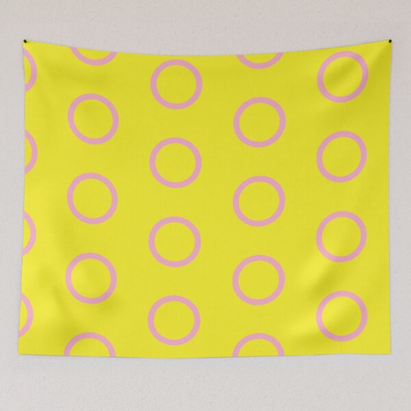 Item preview, pink circle yellow background designed and sold by miaterinka.