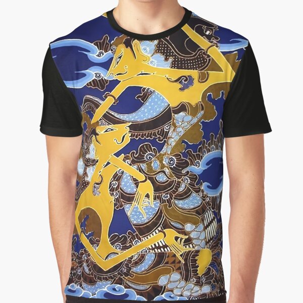 Wayang Light Blue Graphic T-Shirt