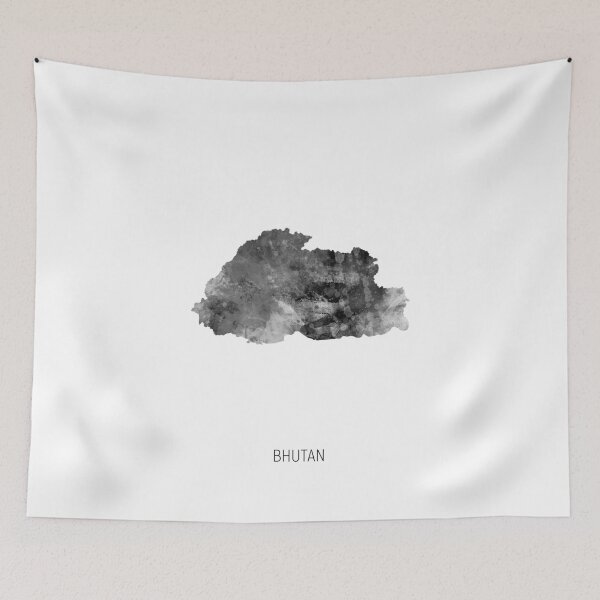 Item preview, Bhutan Watercolor Map designed and sold by ArtPrints.