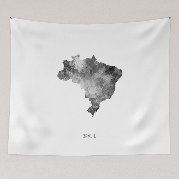 Item preview, Brasil Watercolor Map designed and sold by ArtPrints.