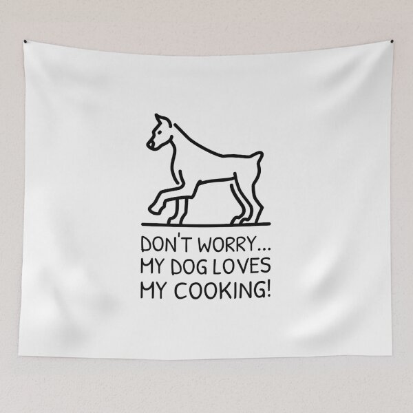 Item preview, Funny Cooking and Dog Meme Black Outline designed and sold by quoteology.