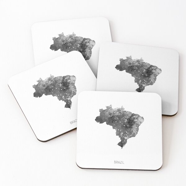 Artikelvorschau, Brazil Watercolor Map entworfen und verkauft von ArtPrints.