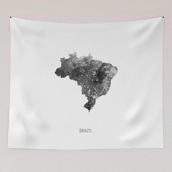 Artikelvorschau, Brazil Watercolor Map entworfen und verkauft von ArtPrints.