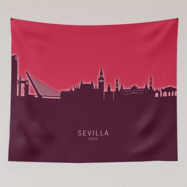 Item preview, Sevilla Spain Skyline designed and sold by ArtPrints.