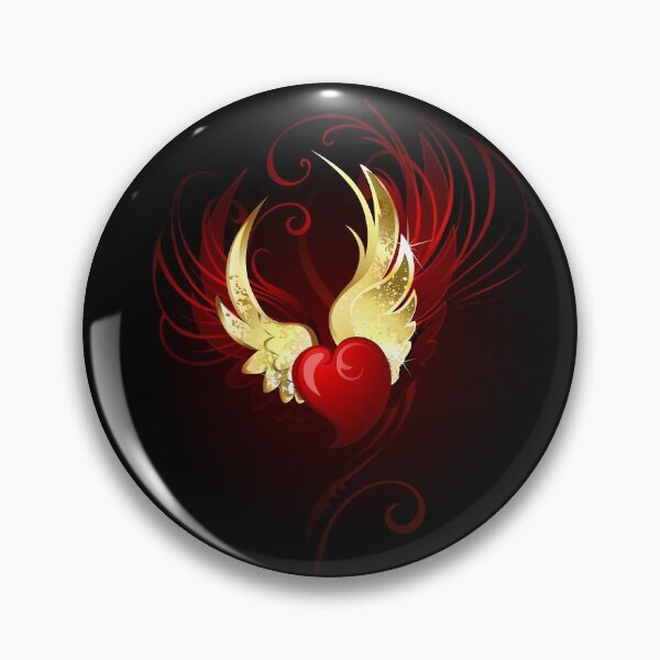 Item preview, Heart with foil wings designed and sold by Blackmoon9.
