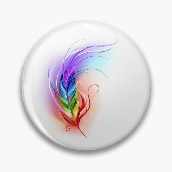Item preview, Rainbow Feather on White Background designed and sold by Blackmoon9.