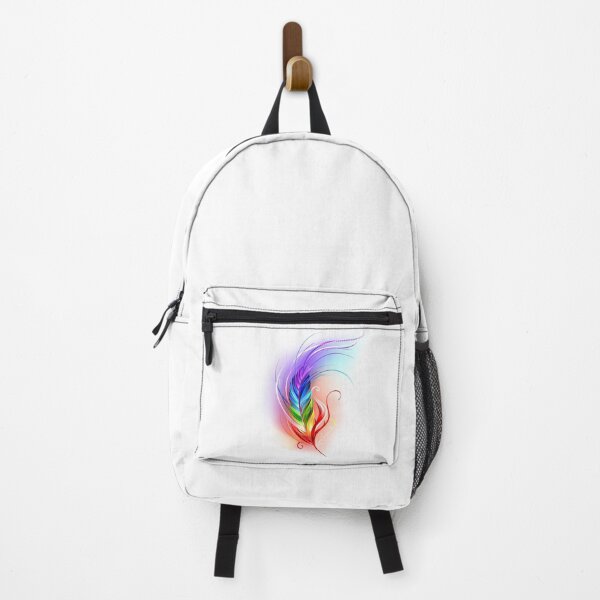 Item preview, Rainbow Feather on White Background designed and sold by Blackmoon9.