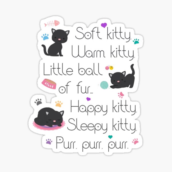 Soft Kitty Sheldon Cooper Sticker