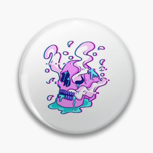 Item preview, Original skull drawing with glitch effect designed and sold by cadeglitch04.