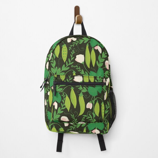 Item preview, Sweet Peas Vegetable Growing Pattern on Dark designed and sold by rocketandindigo.