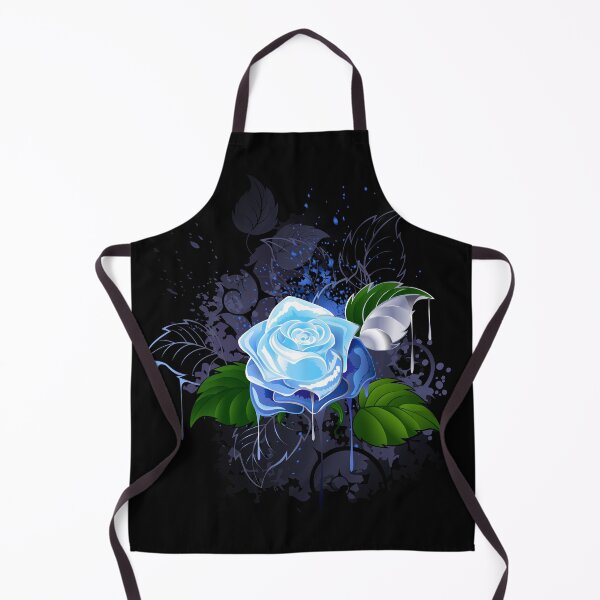 Item preview, Blue rose on black background designed and sold by Blackmoon9.