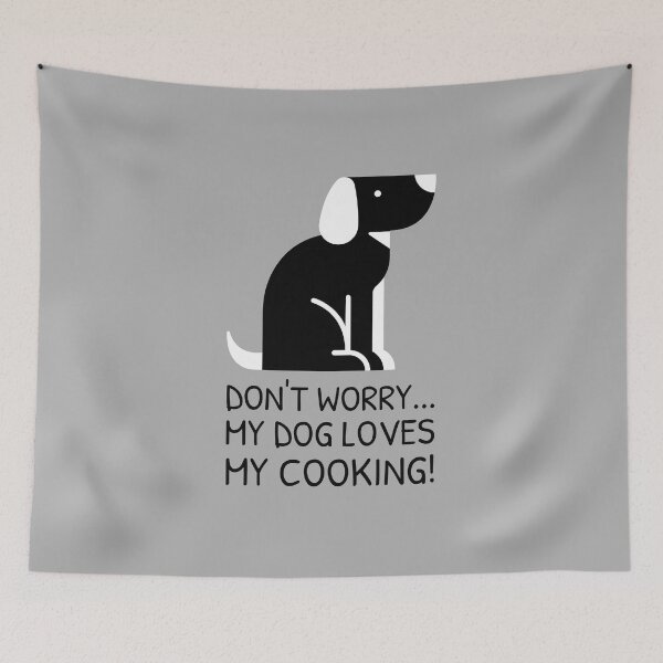 Item preview, Funny Cooking and Dog Meme Black and White designed and sold by quoteology.