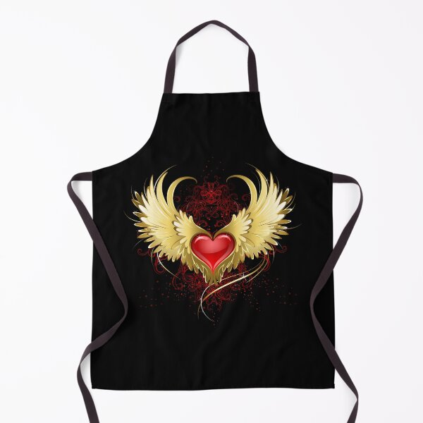 Item preview, Red Heart with Golden Wings ( Gold Wings ) designed and sold by Blackmoon9.