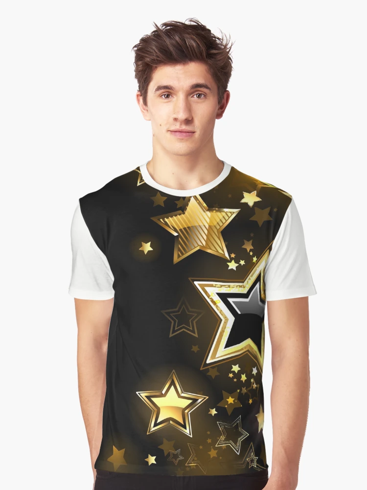 【関税込み】GOLDEN  STAR COLLECTION T-SHIRT Amazon.com: Yellow Star Print Graphic - Yellow Star T-Shirt