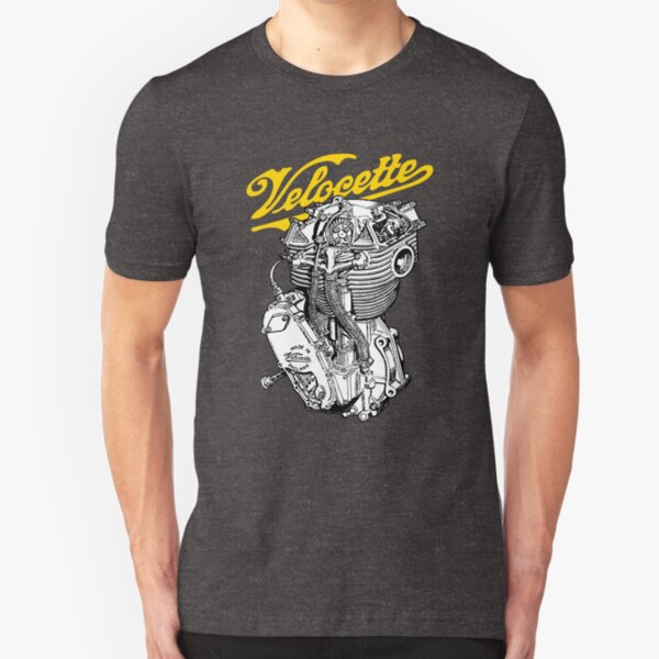 Classic British Motorcycle Engine - Velocette KTT350 Slim Fit T-Shirt