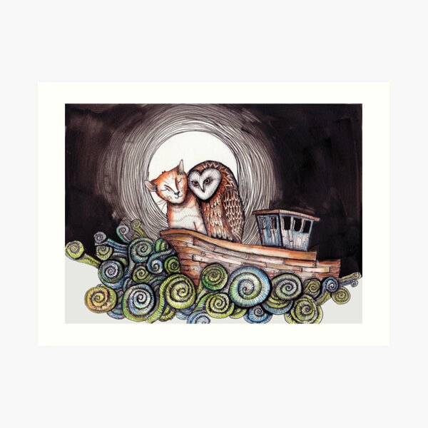 The Owl and the Pussycat Art Print