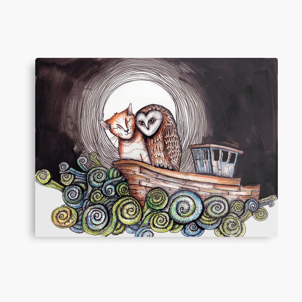 The Owl and the Pussycat Metal Print