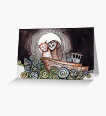 The Owl and the Pussycat Greeting Card