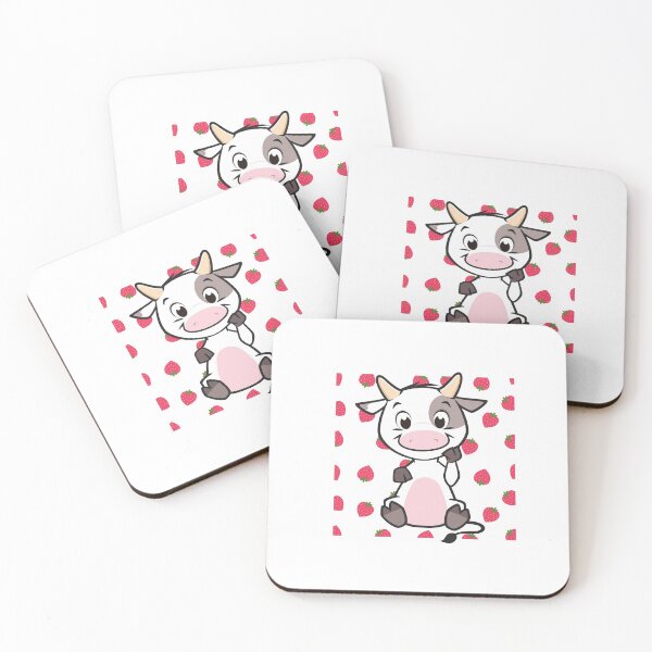 Item preview, Strawberry Cow Pink strawberry rain designed and sold by OneTimeEngineer.