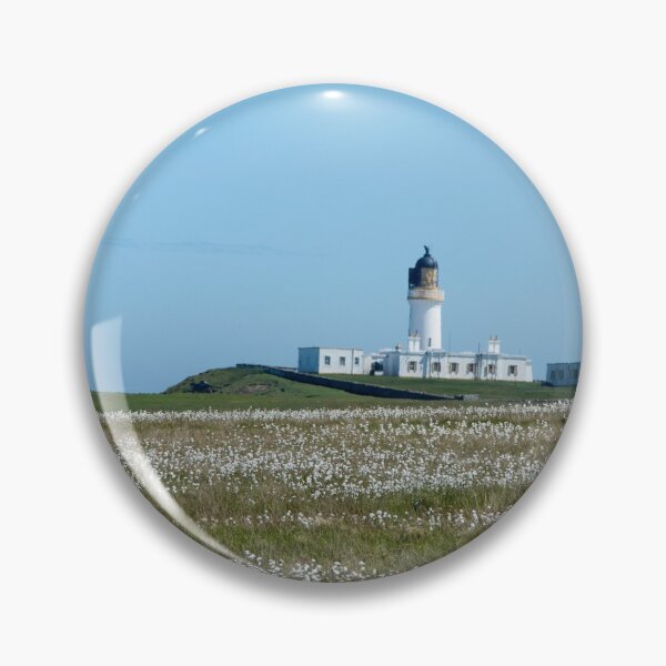 Lighthouse behind Bog Cotton Pin