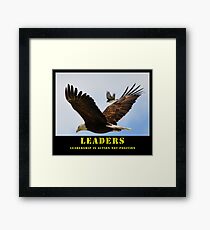 Leaders Motivation Framed Print