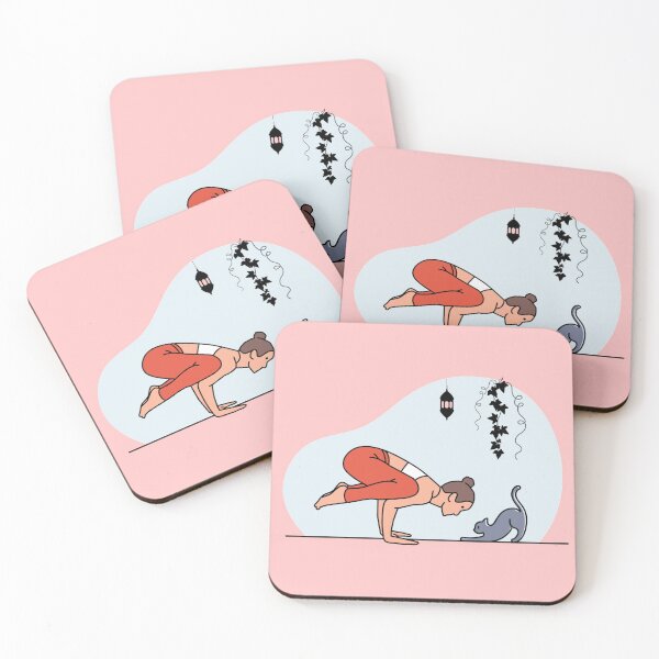 Item preview, YOGA WITH CAT Crow Pose designed and sold by Trio's Stuff.