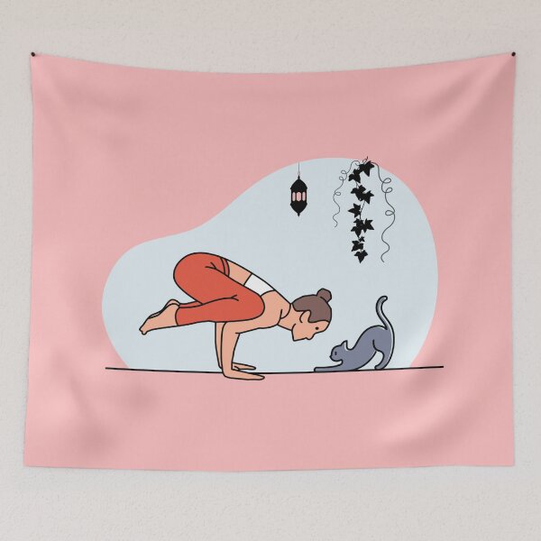 Item preview, YOGA WITH CAT Crow Pose designed and sold by Trio's Stuff.