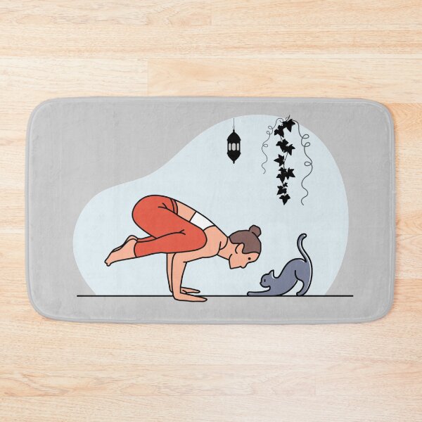 Item preview, YOGA WITH CAT Crow Pose designed and sold by Trio's Stuff.